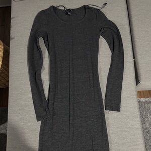 H&M Charcoal Long Sleeve Dress